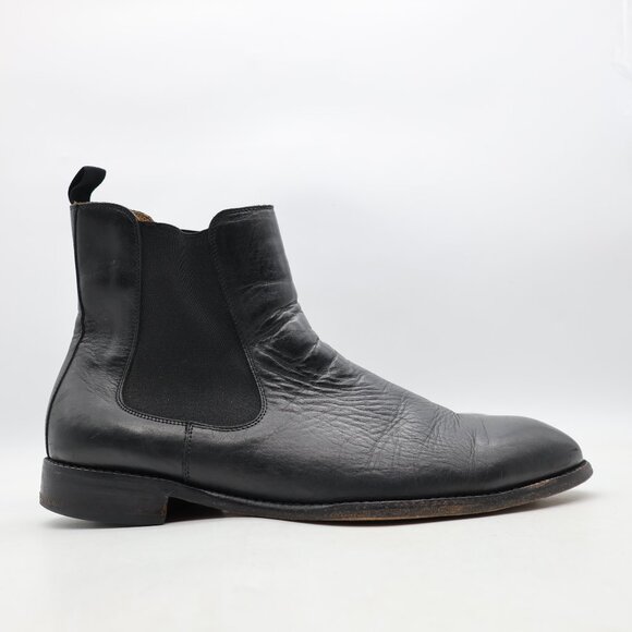 Beckett Simonon Bolton Chelsea Boots Men's 12 Black Leather Dress Shoes Pull On - Picture 1 of 13